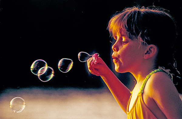 alex blowing bubbles