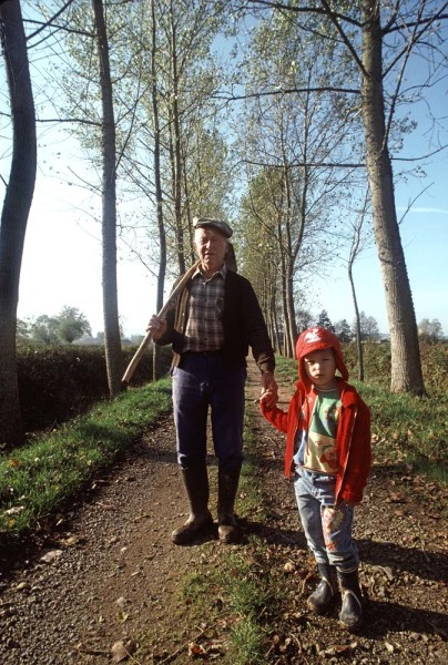 grandfather-and-boy-on-path-in-France-0936