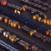 aerial of men counting barrels at a toxic waste facility-horizontal thumbnail