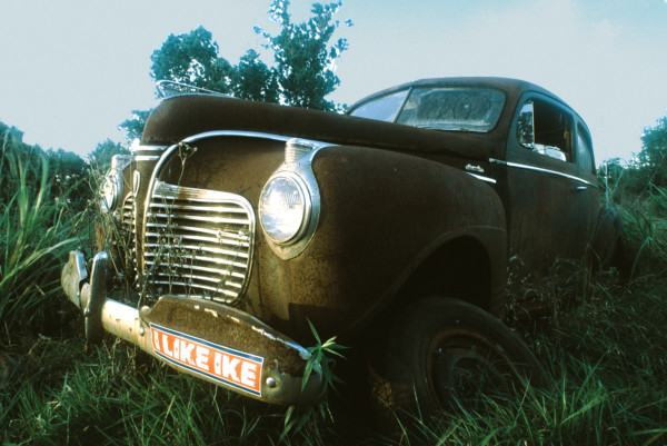 old car in the grass