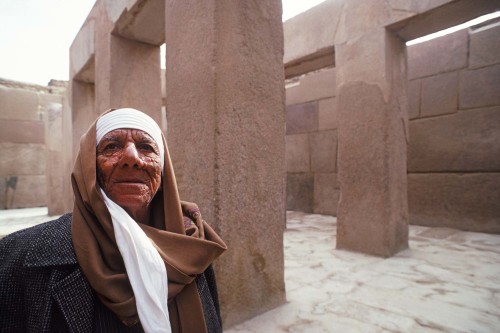 The pyramids in Cairo, Egypt.