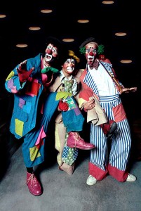 From Left to right: yours truly, the boss clown, and my assistant.