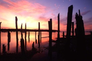 Breaking through the centered horizon line.