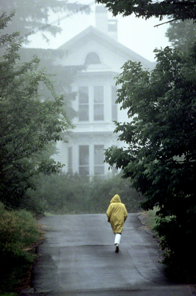 womaninyellowslicker