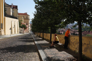 The viewer will look where they're looking.