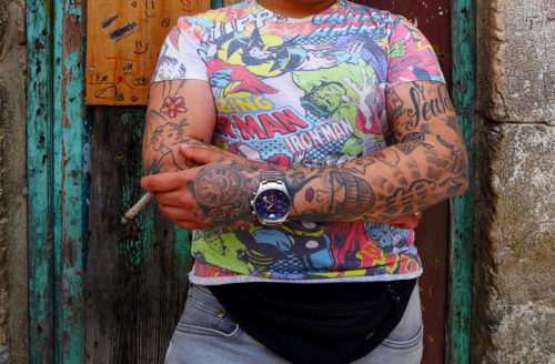 I looked to my right.